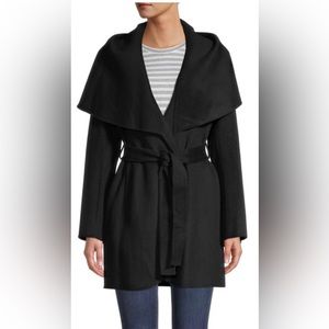 Tahari Marilyn Shawl Collar Wrap Coat Wool Coat